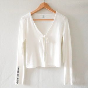 Brandy Melville Greta Tie Front Top